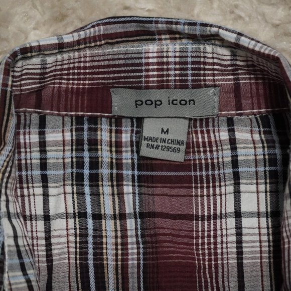 Pop Icon Men's Casual Dress Shirt Size Medium - Picture 2 of 5
